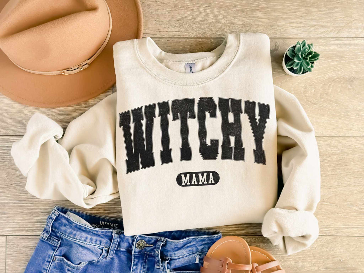 Witchy mama black varsity (WSB) 36017 DTF transfer