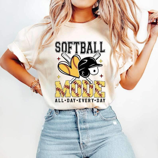 Softball mode all day every day 25971 DTF transfer