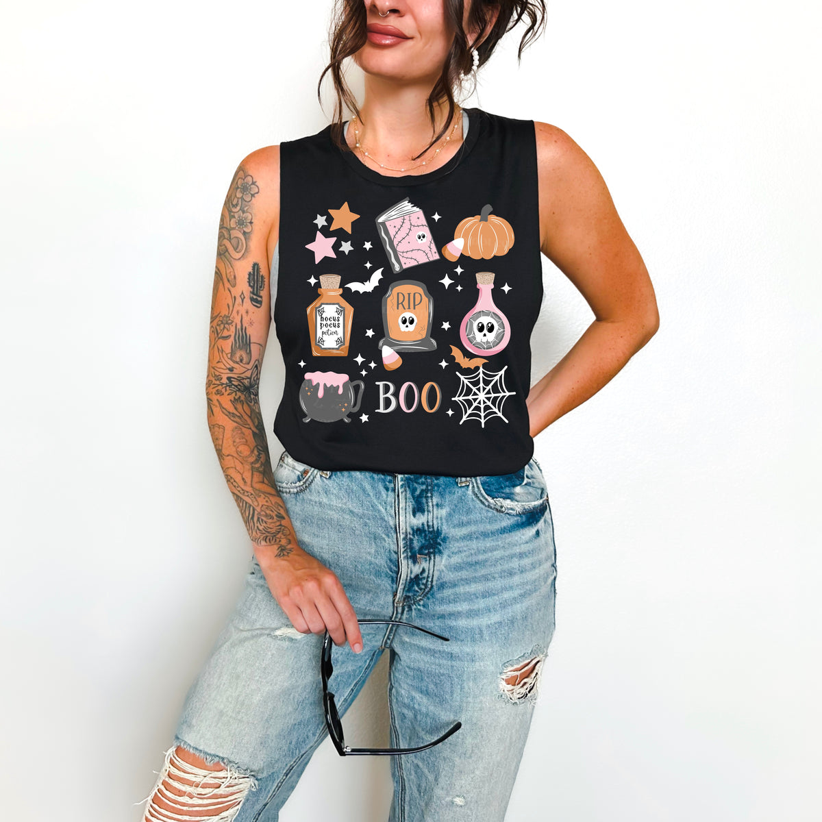 Boo halloween collage CSC DTF transfer