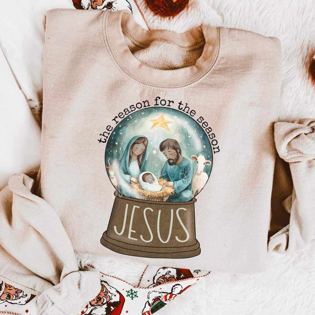 The reason for the season snow globe (SAL) 70373 DTF transfer