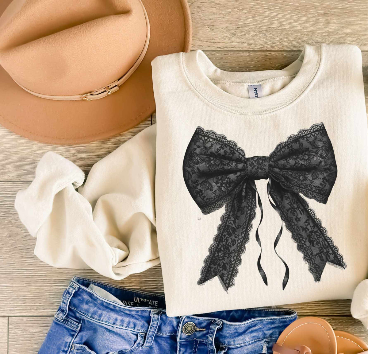 Black lace bow (WSB) 36006 DTF transfer