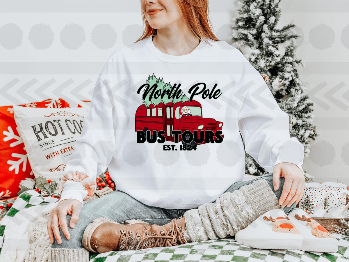 North Pole bus tours DTF Transfer