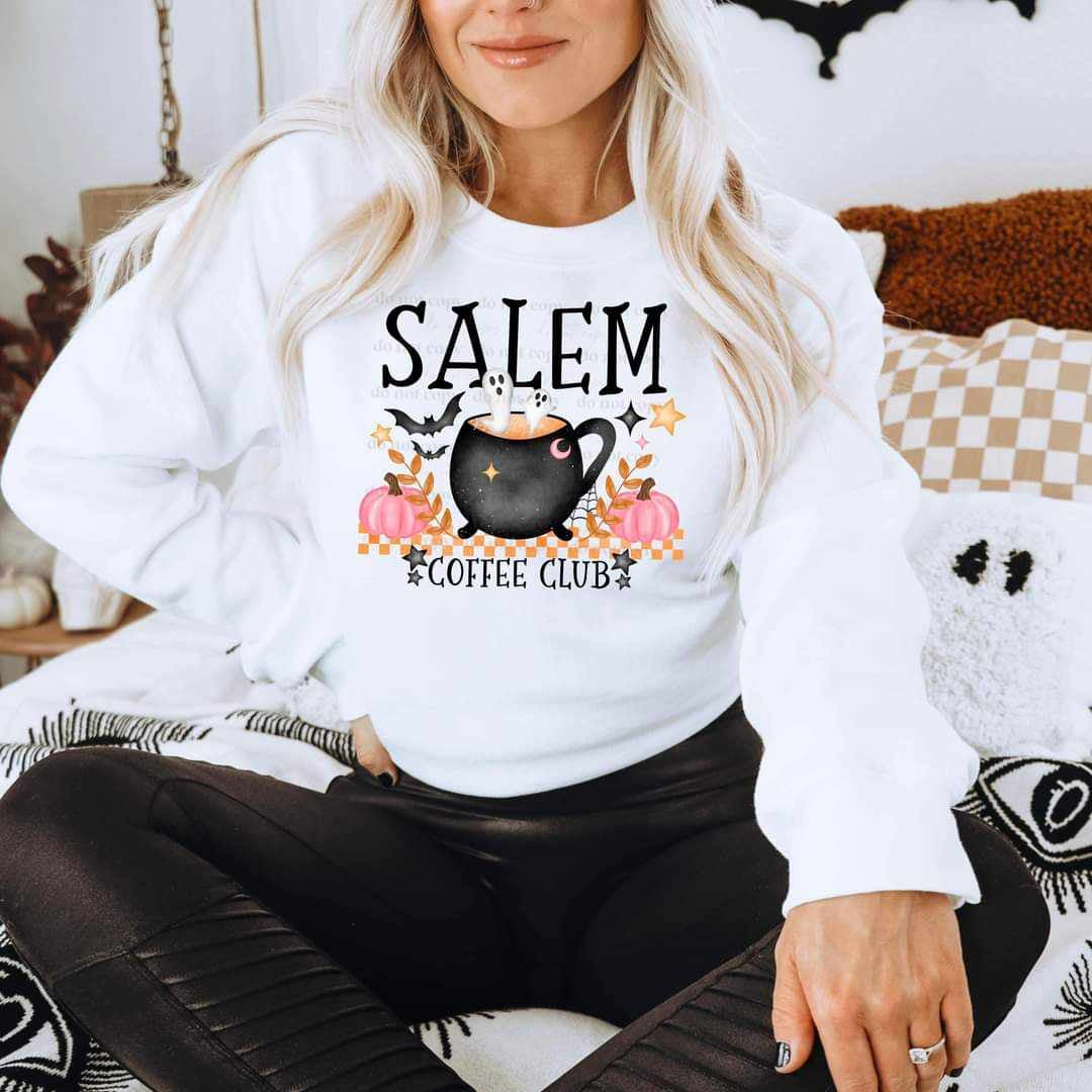 Salem coffee club black font (CSC) 36078 DTF transfer