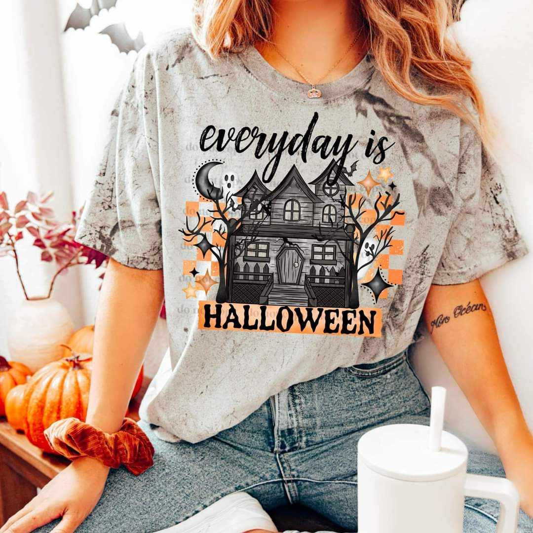 Everyday is halloween haunted house (CSC) 36079 DTF transfer