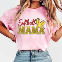 softball mama yellow sequin 25957 DTF transfer