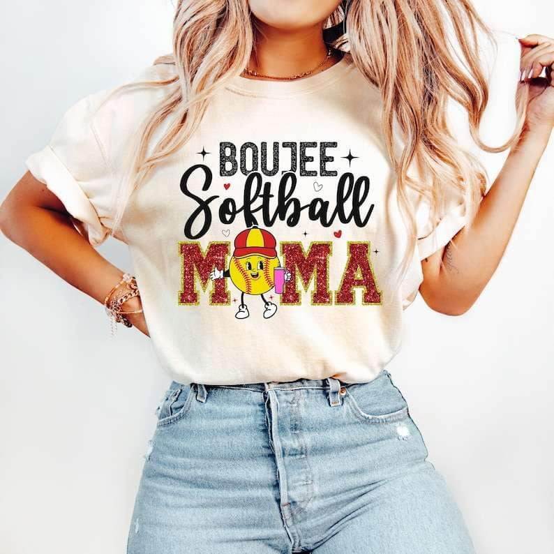 Boujie softball mama 25956 DTF transfer