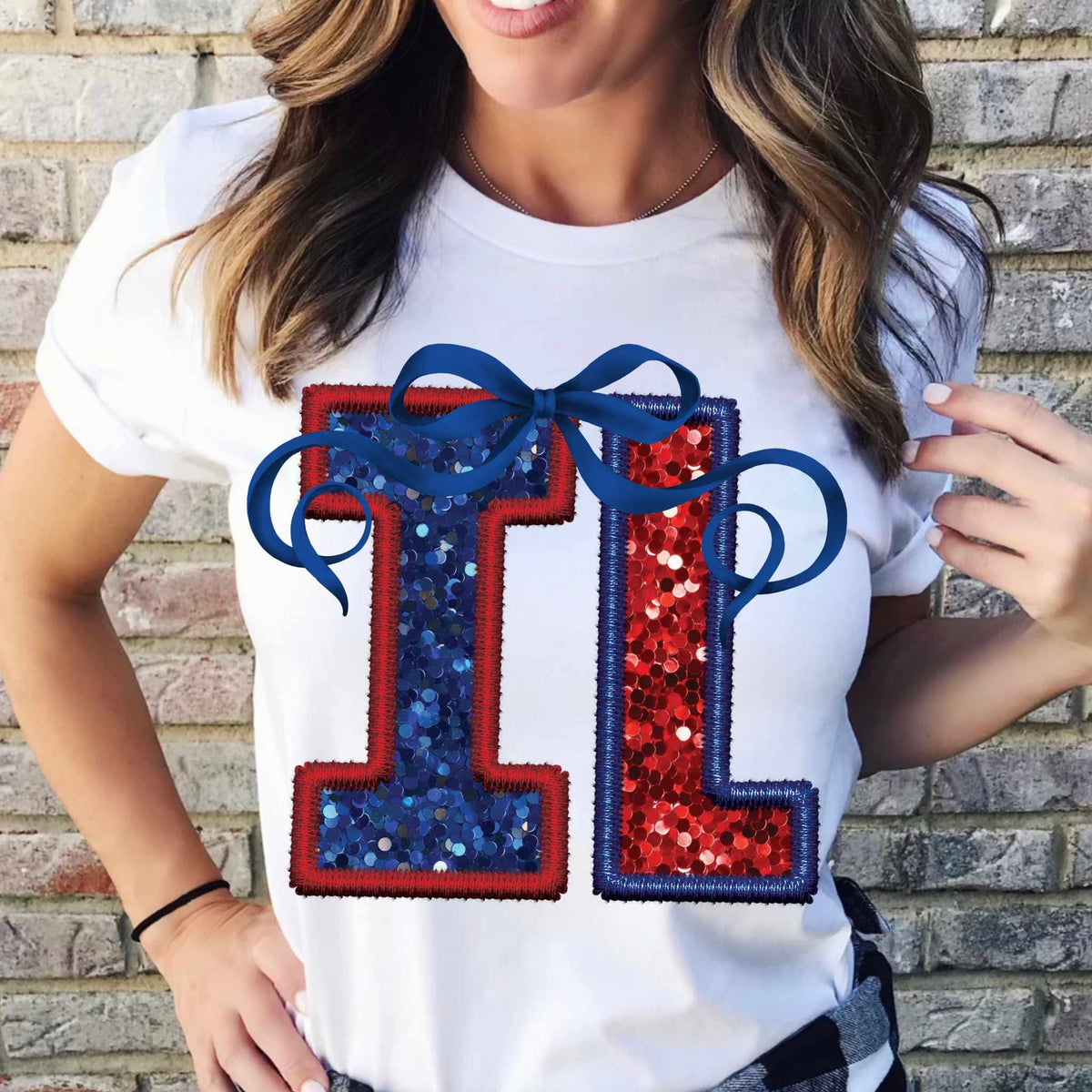 IL blue and red with bow 36120 DTF transfer