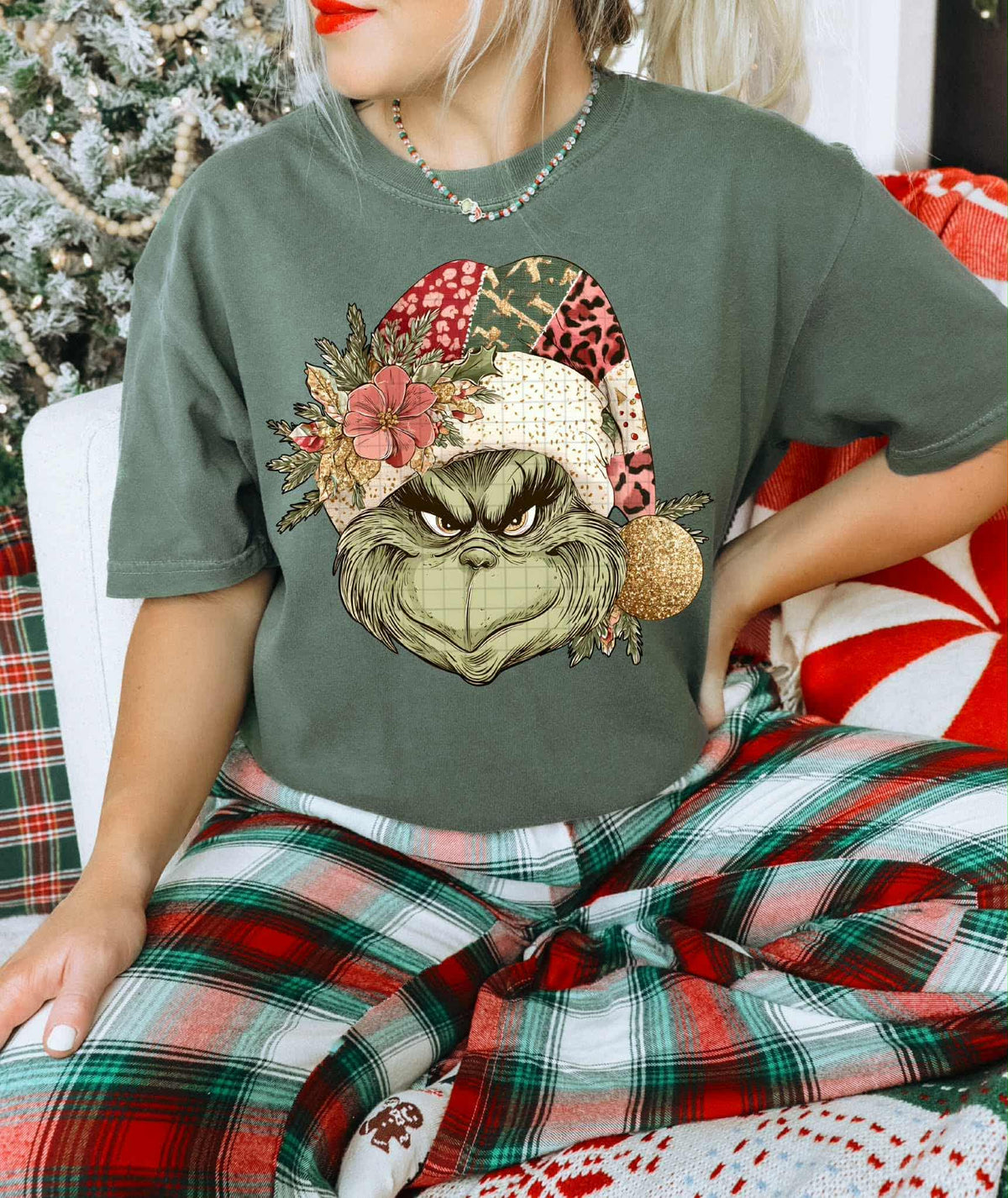 Green Guy with florals (PH) DTF transfer
