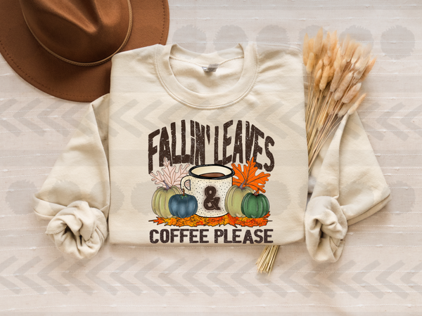 Fallin’ leaves & coffee please 14148 DTF transfer