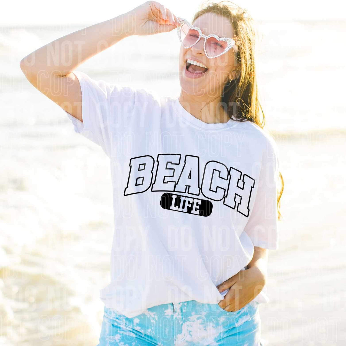 Beach life BLACK 26049 DTF transfer