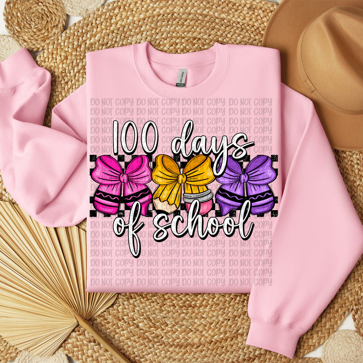 100 days of school bows (VP) DTF transfer