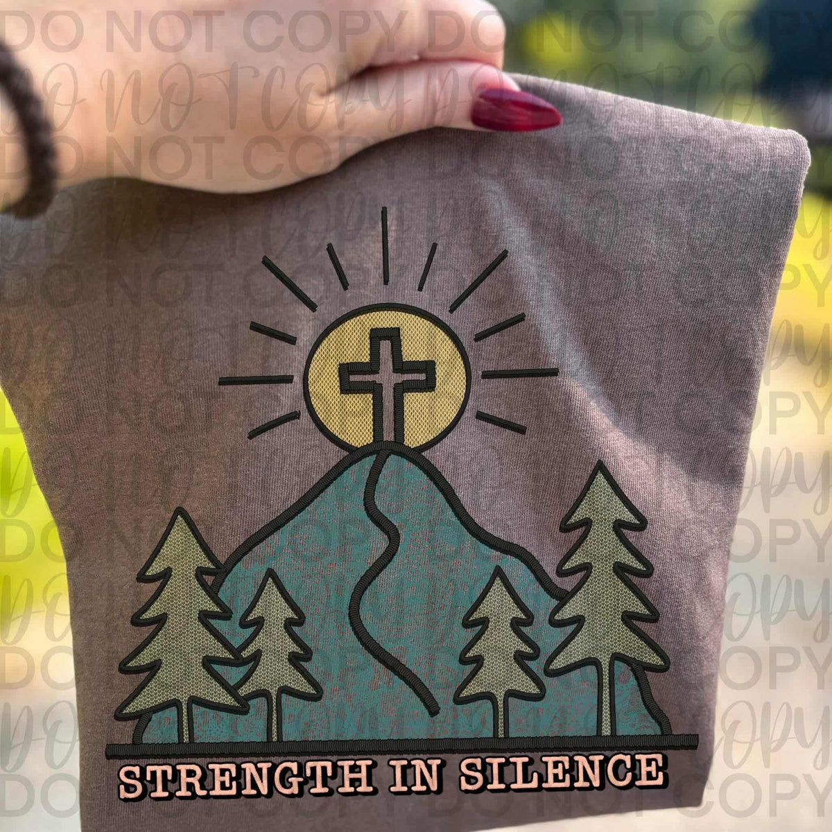 Strength in silence mountain (sweet starlight) DTF Transfer