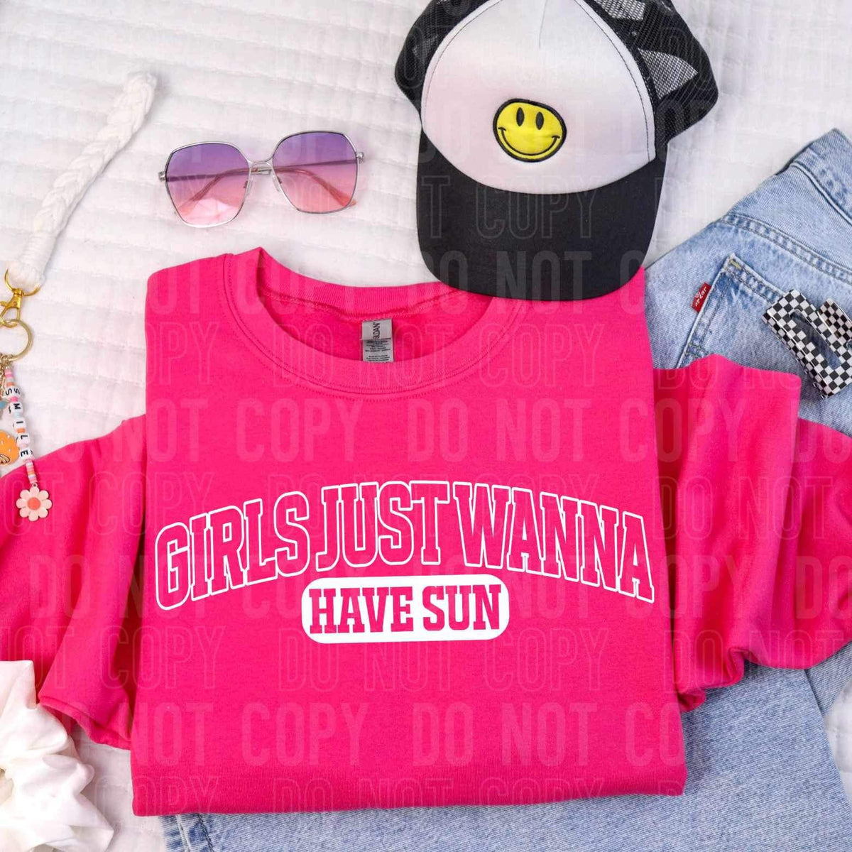 Girls just wanna have sun WHITE 26045 DTF transfer