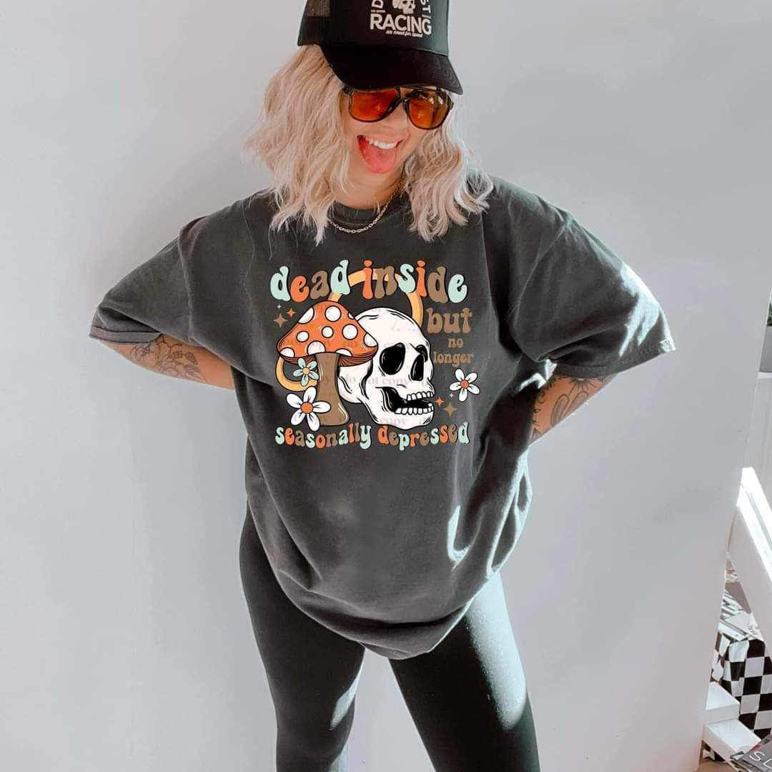 Dead inside but seasonally depressed (CSC) 26061 DTF transfer