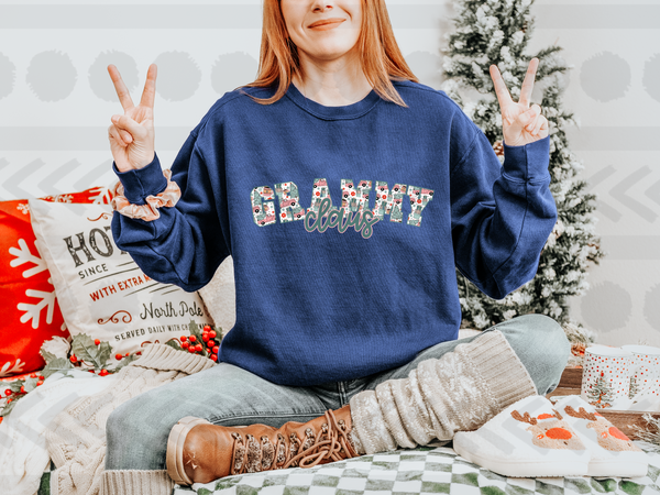 Grammy Claus embroidery 14180 DTF transfer