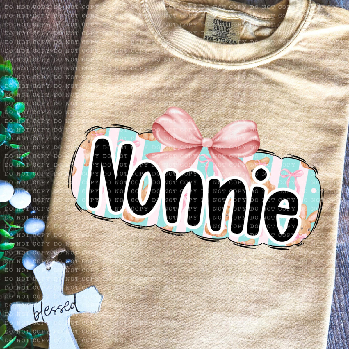 Nonnie bunny background (ECHT) 85643 DTF transfer