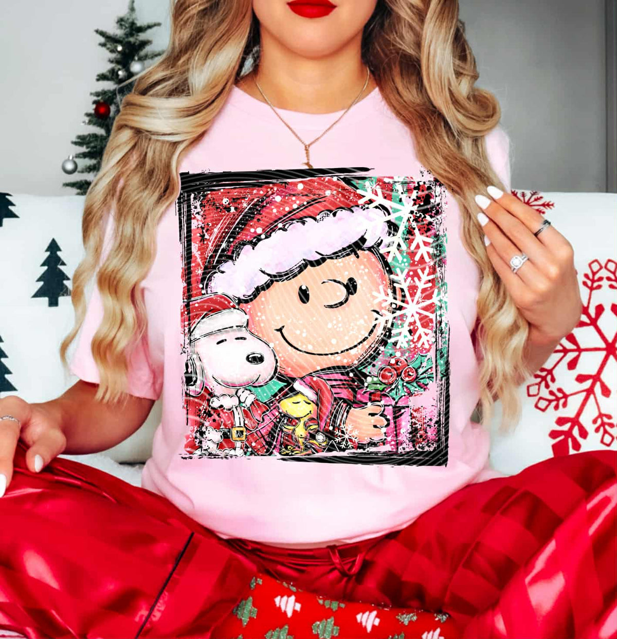 Christmas Peanut selfie (AG) DTF transfer