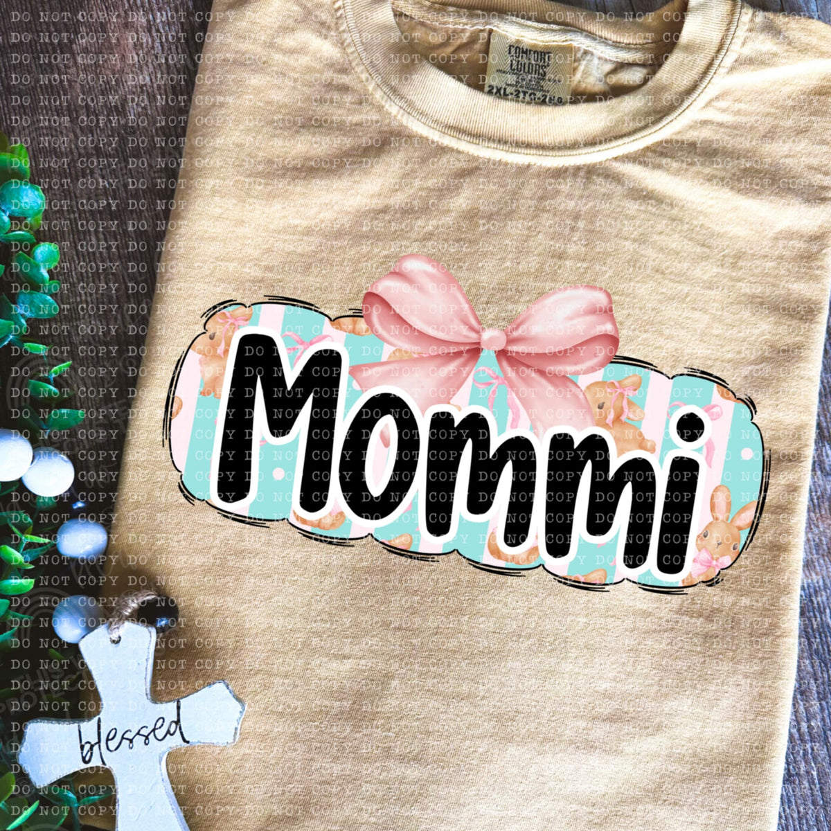 Mommi bunny background (ECHT) 85620 DTF transfer