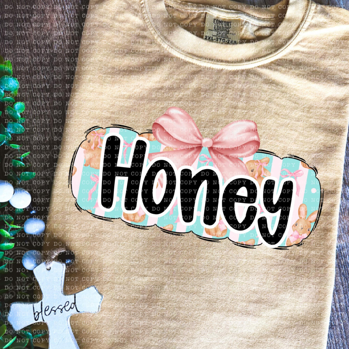 Honey bunny background (ECHT) 85619 DTF transfer