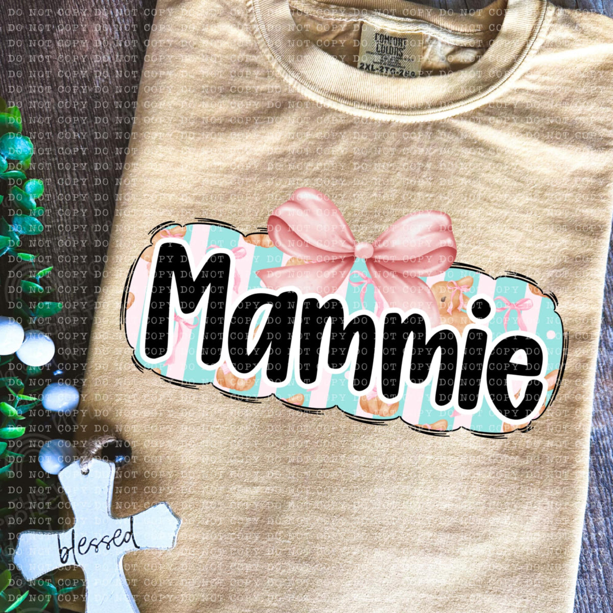 Mammie bunny background (ECHT) 85618 DTF transfer