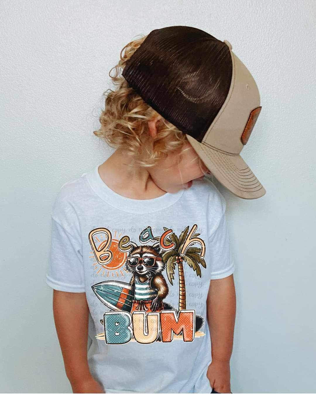Beach bun raccoon 26078 DTF transfer