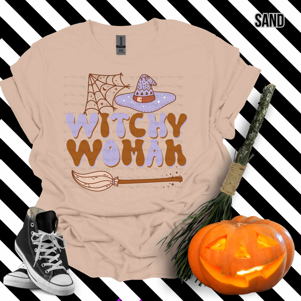 Witchy woman purple and brown 36176 DTF transfer