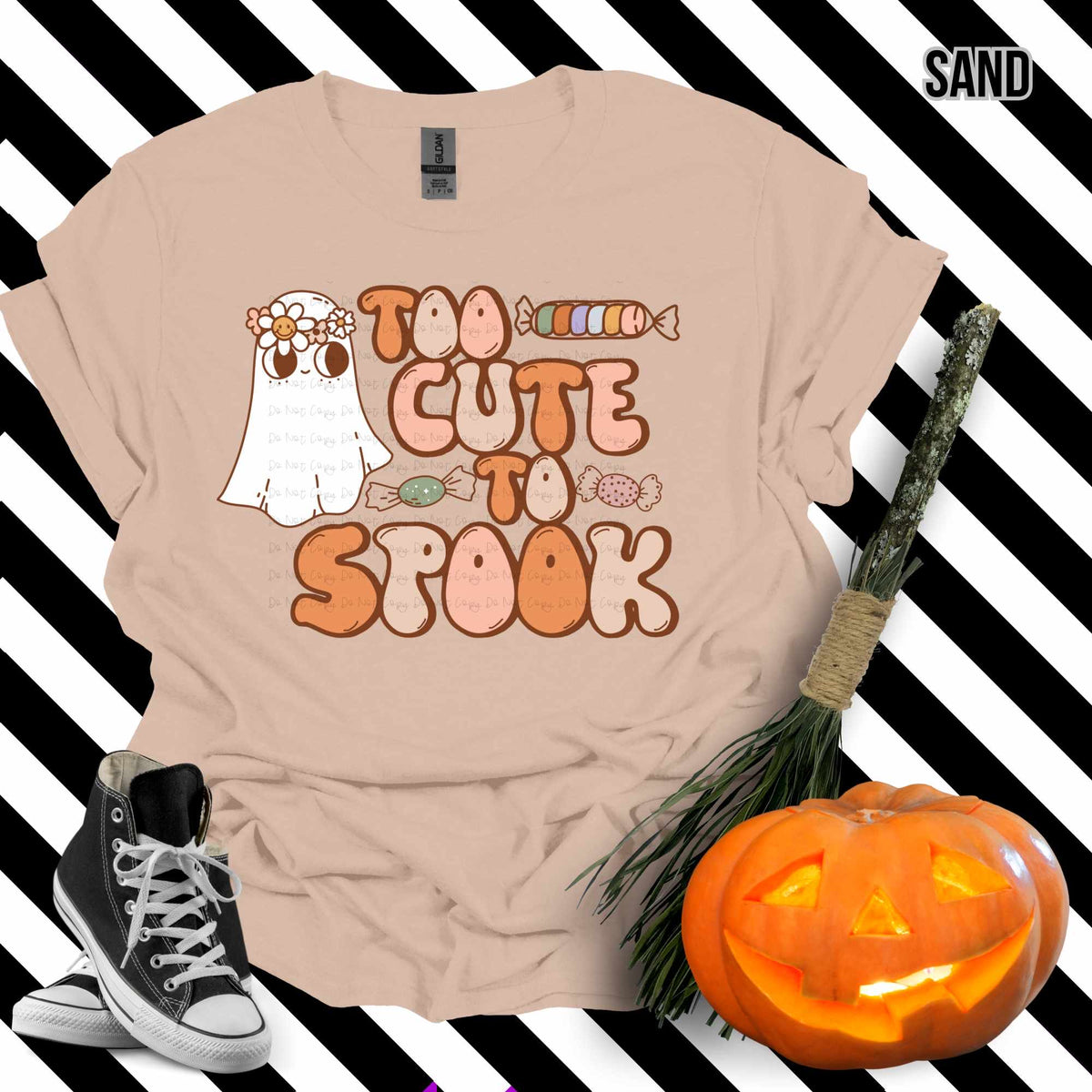 Too cute to spook ghost  36175 DTF transfer