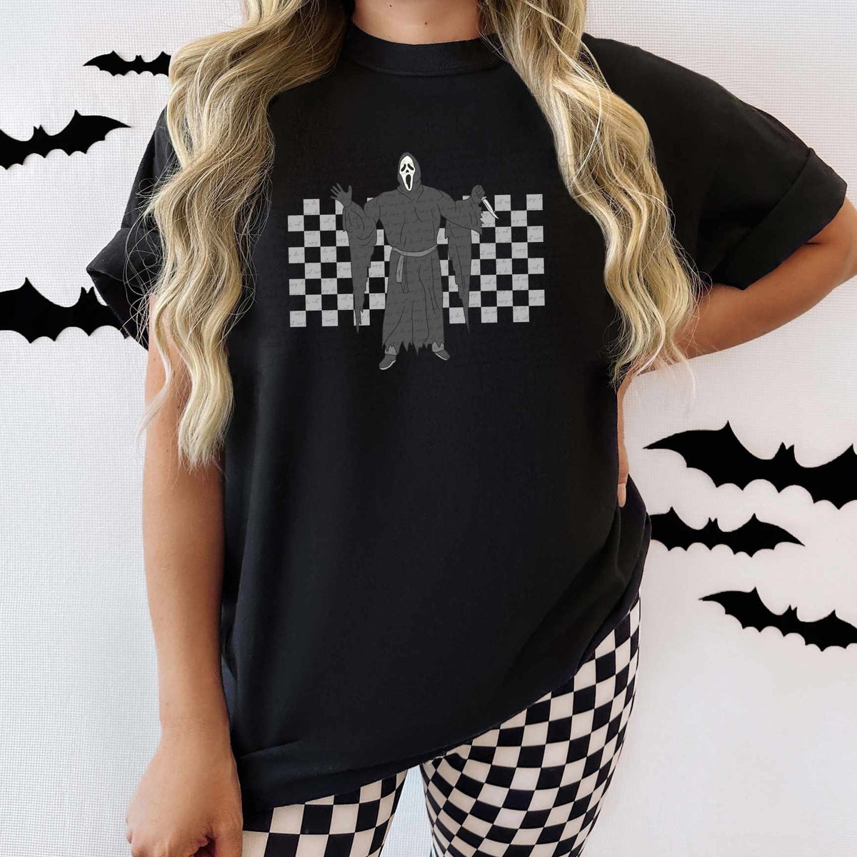 Scream checkered background 36153 DTF transfer