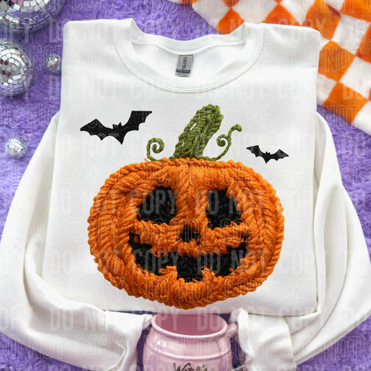 Faux yarn Jack o Lantern (SBB) DTF transfer