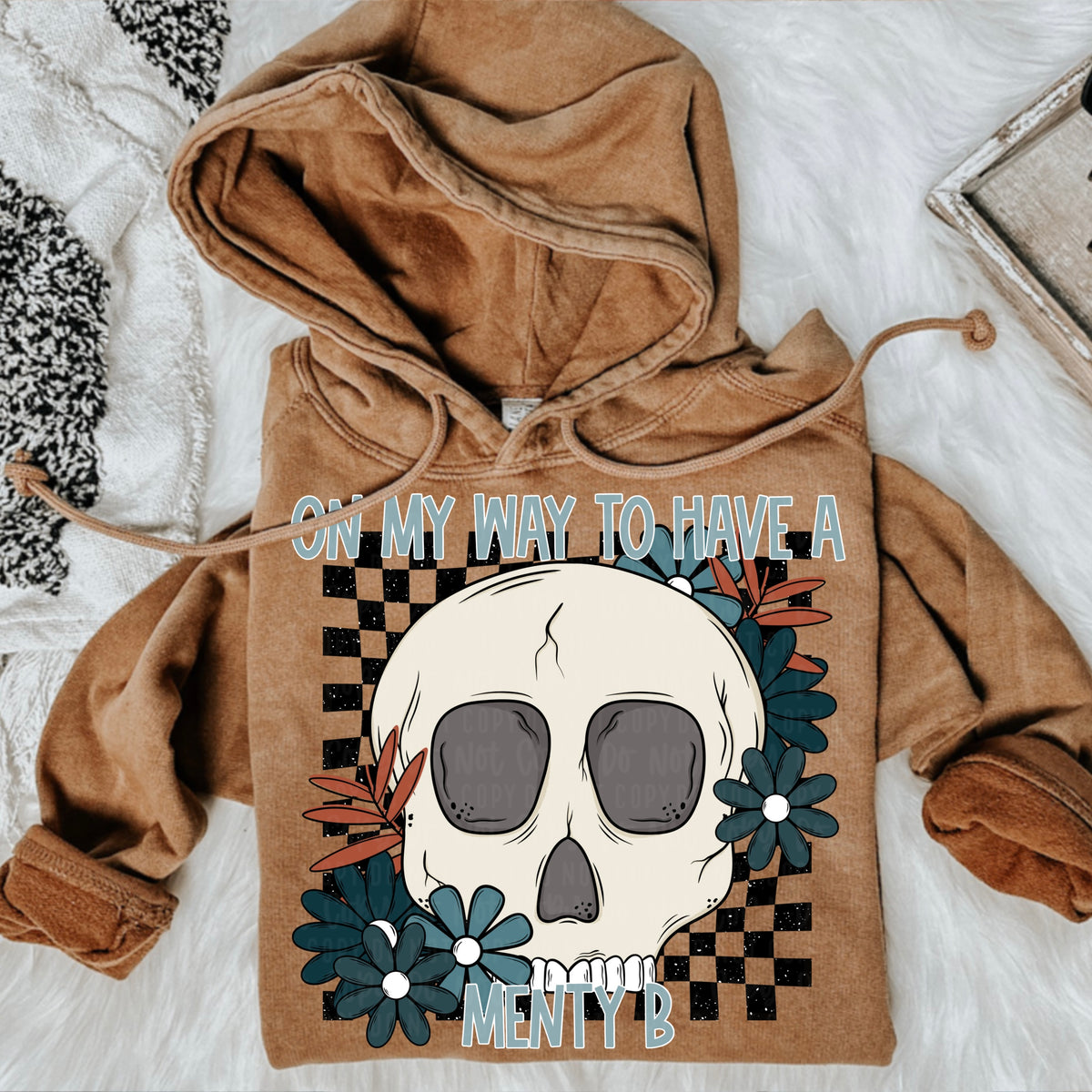 On my way to have a menty b skull (woodlief) DTF transfer