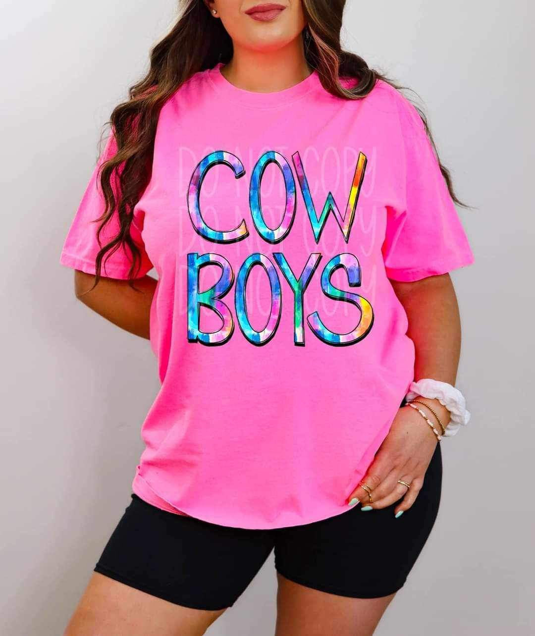 Cowboys tie dye font 26176 DTF transfer