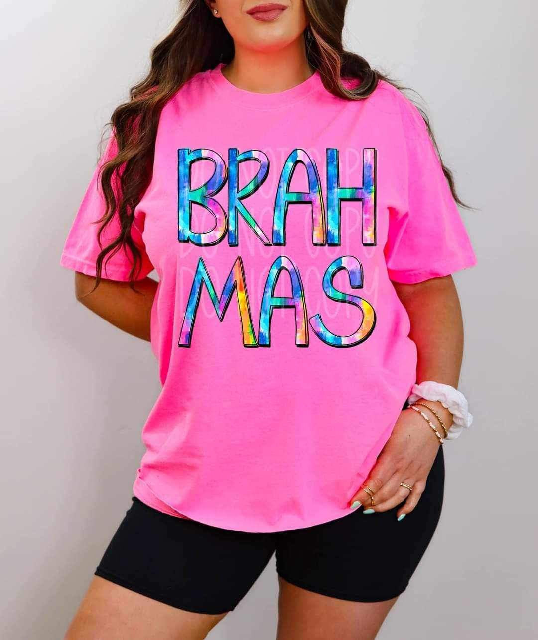 Brahmas tie dye font 26173 DTF transfer