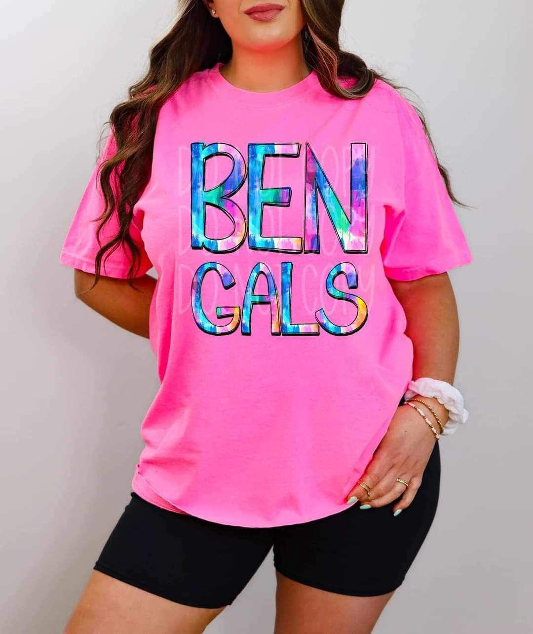 Bengals tie dye font 26169 DTF transfer