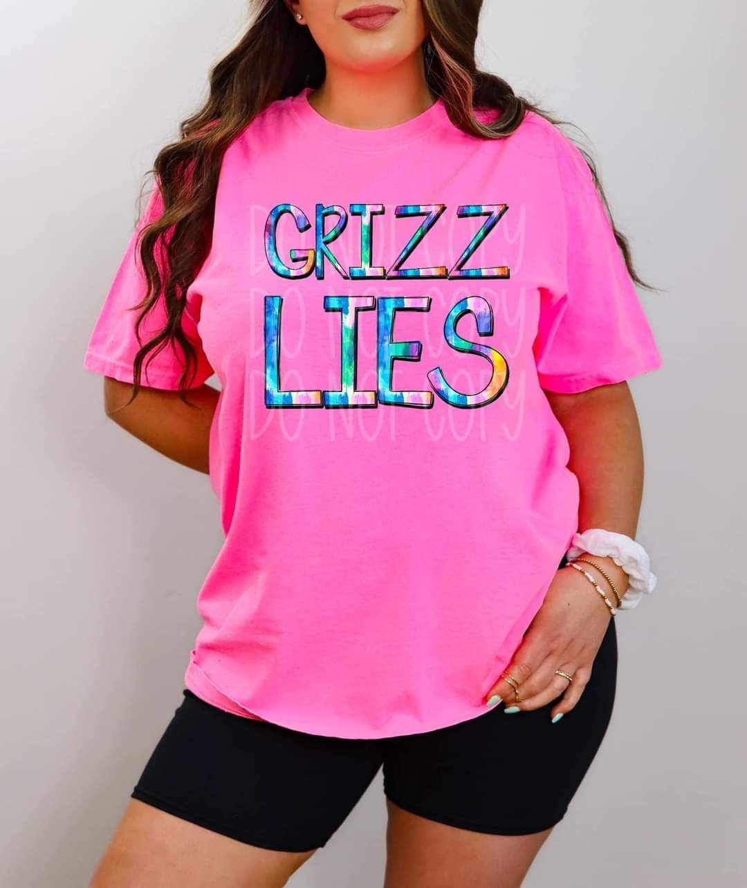 Grizzlies tie dye font 26165 DTF transfer