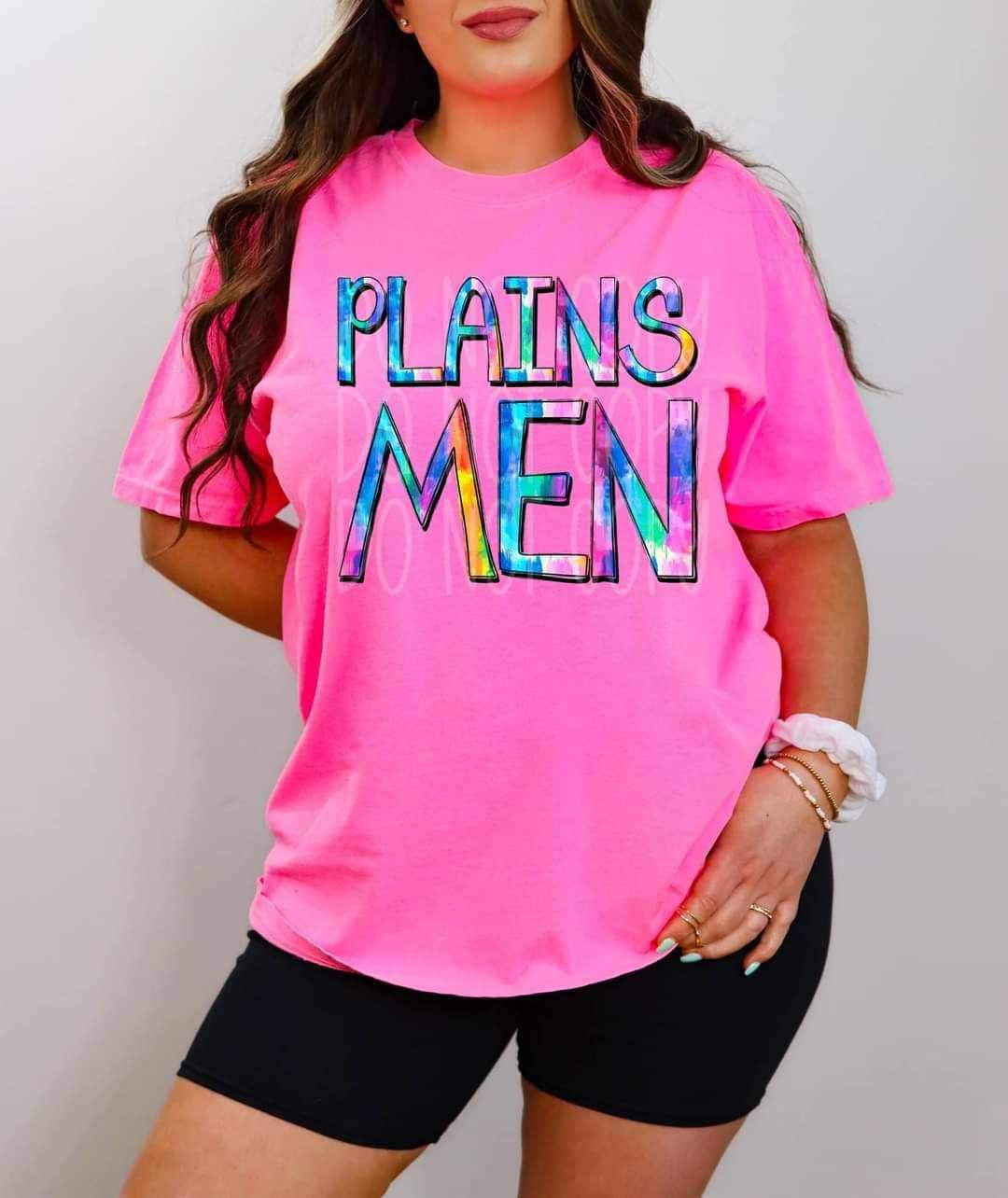 Plainsmen tie dye font 26163 DTF transfer