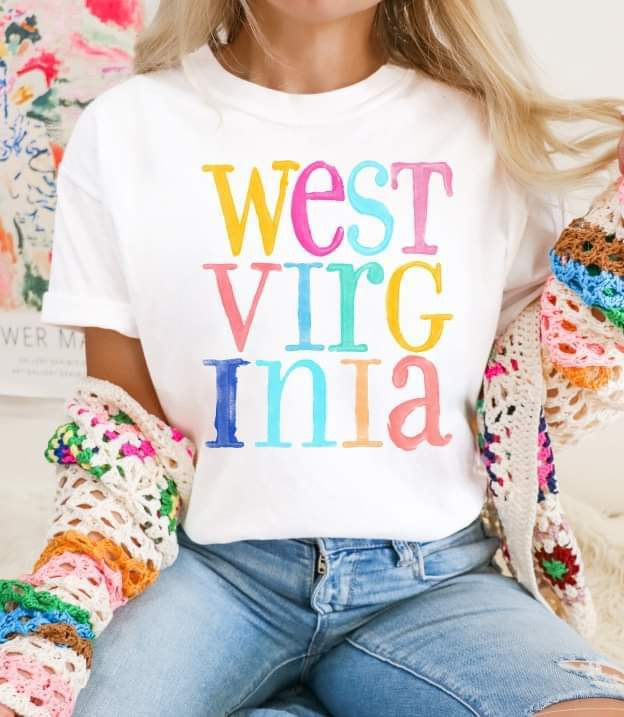 West Virginia multi color font 26140 DTF transfer