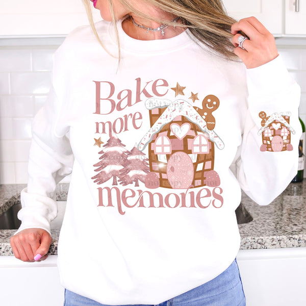 Bake more memories gingerbread house FRONT 11201 DTF TRANSFER