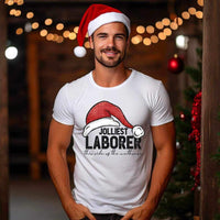 Jolliest LABORER this side of the nuthouse (with santa hat) 16300 DTF Transfer
