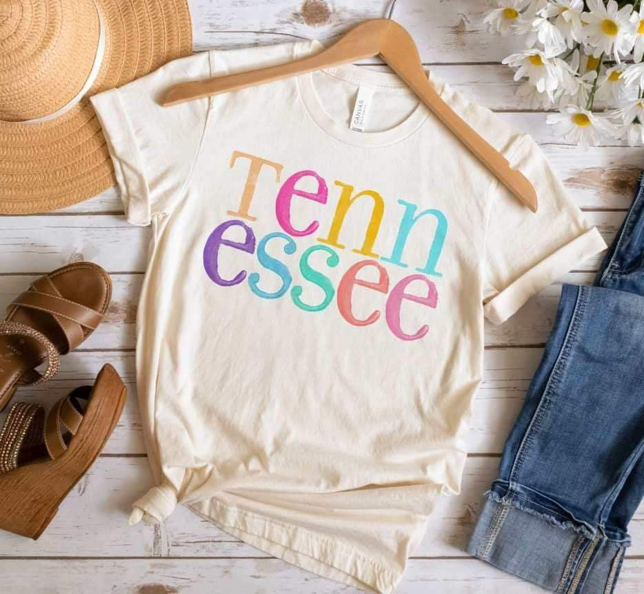Tennessee multi color font 26130 DTF transfer