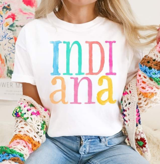 Indiana multi color font 26128 DTF transfer