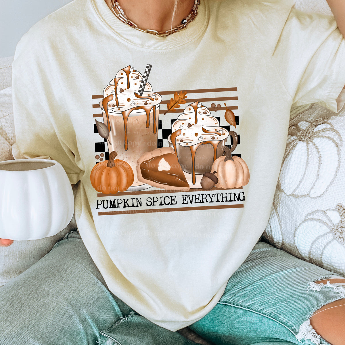 Pumpkin spice everything CSC DTF transfer