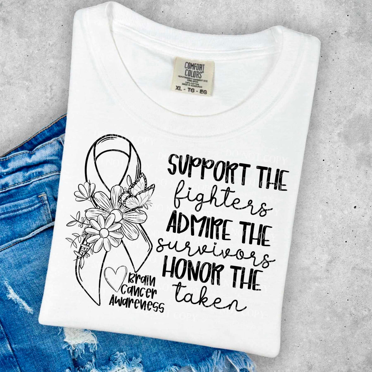 Support the fighters admire the survivors honor the taken BLACK (CITY) 36292 DTF transfer