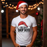 Jolliest SHOP BOSS this side of the nuthouse (with santa hat) 16273 DTF Transfer