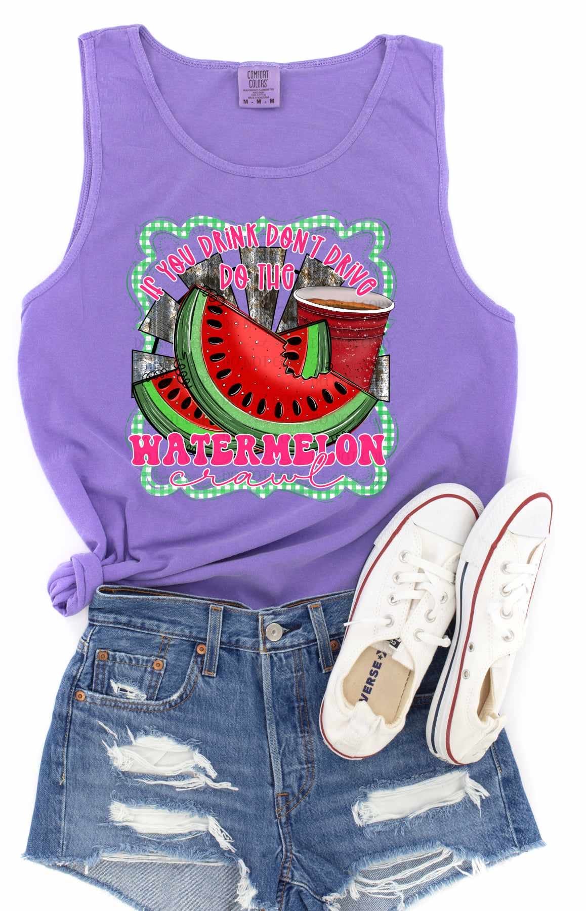 If you drink don’t drive do the watermelon crawl (CITY) 36245 DTF transferr