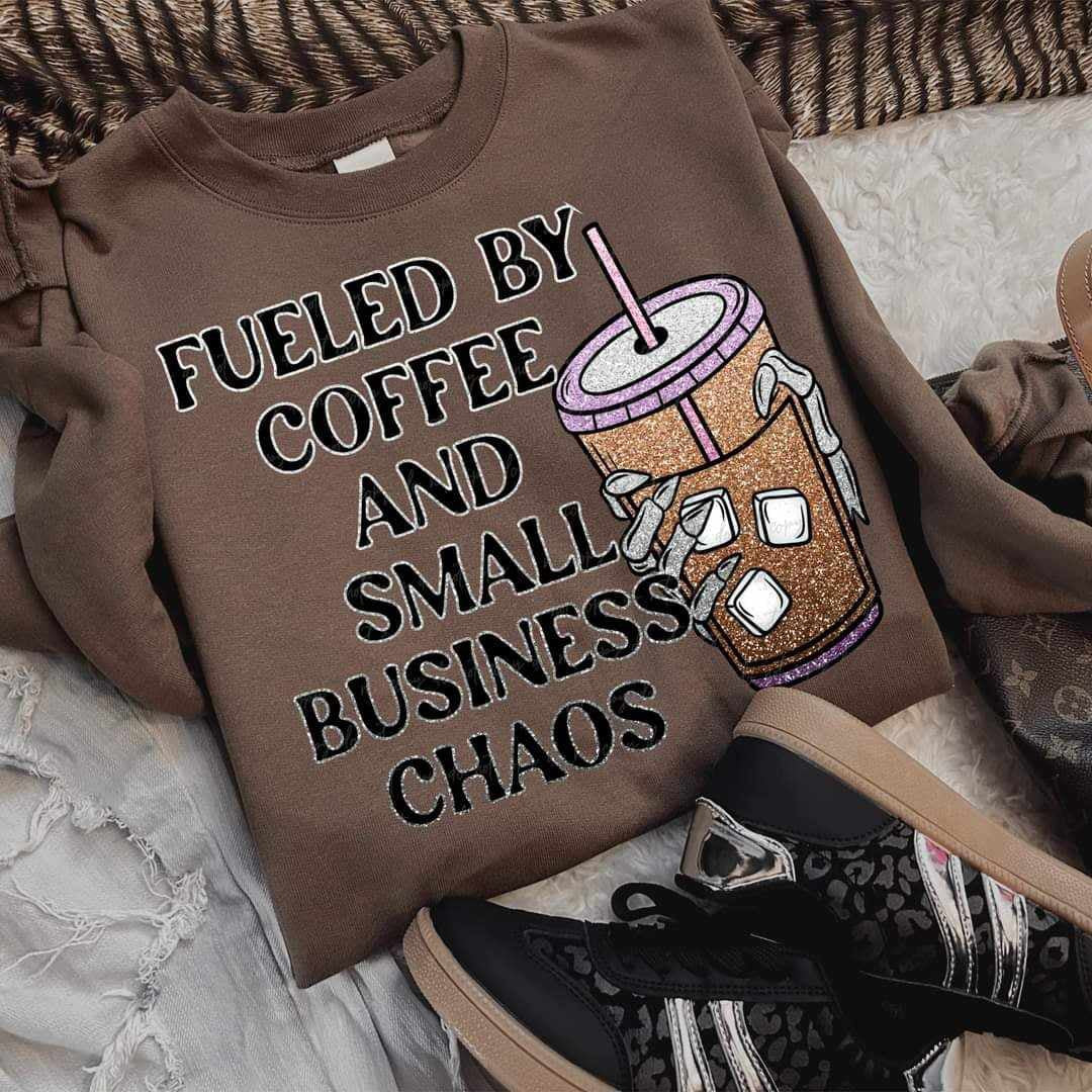 Fueled by coffee and small business chaos (VIRGO) 70611 DTF transfer