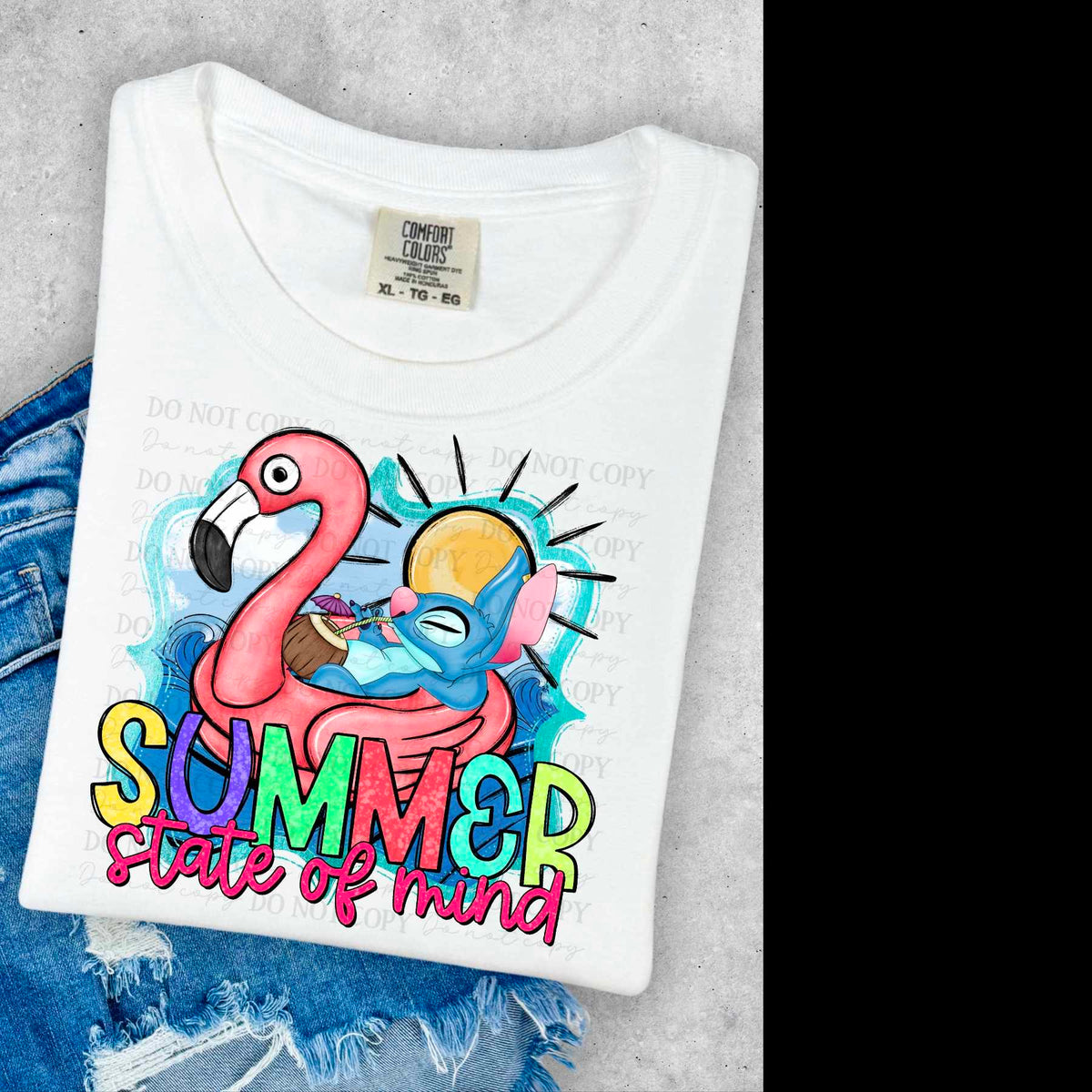 Summer state of mind flamingo (CITY) 36242 DTF transfer