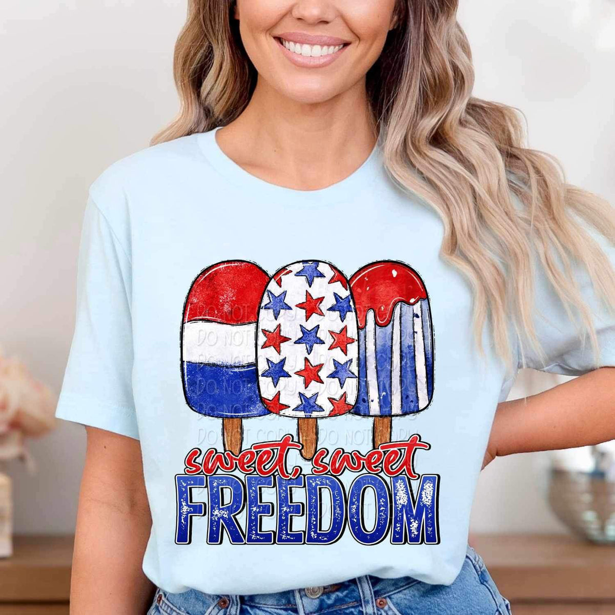Sweet sweet freedom patriotic popsicles 26195 DTF transfer