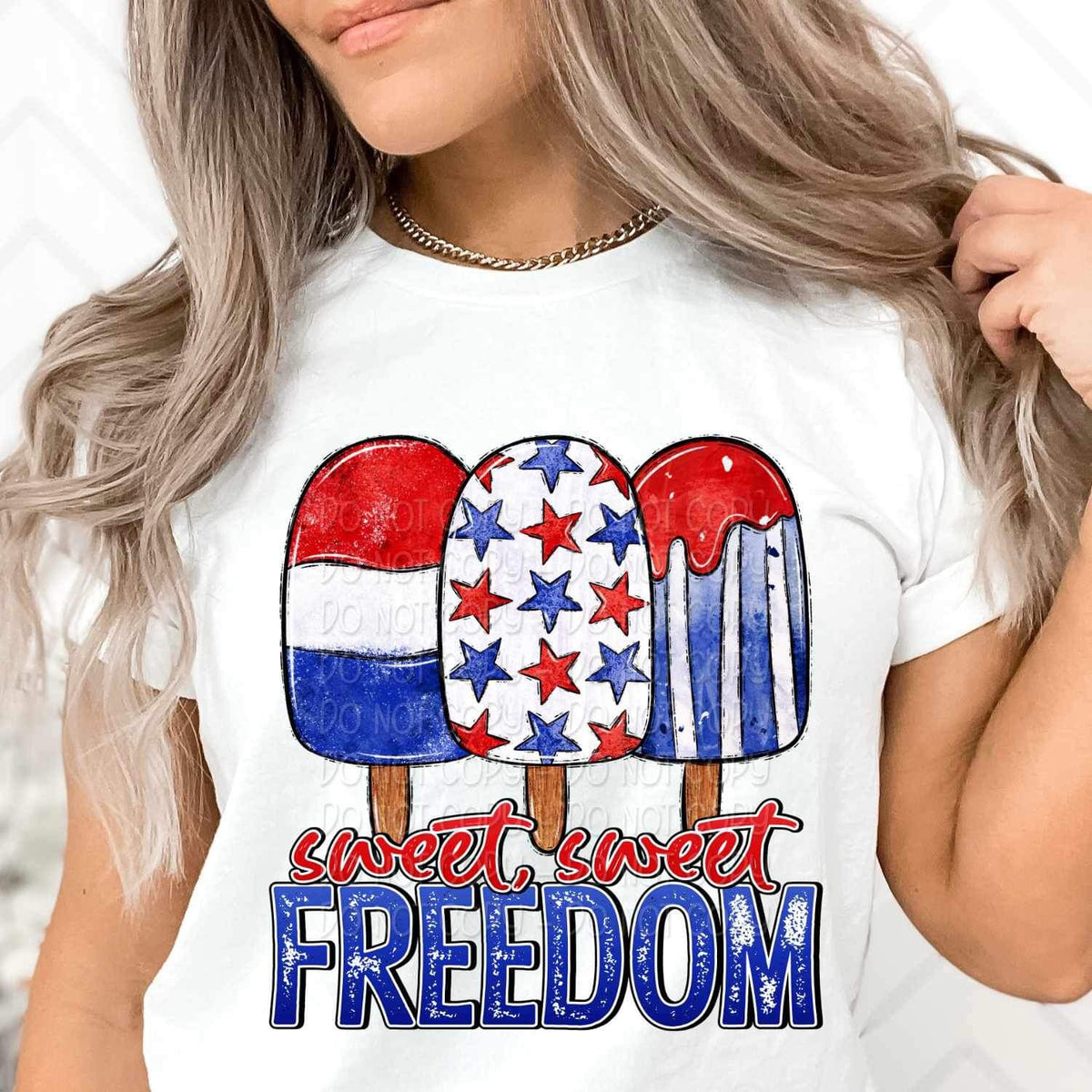 Sweet sweet freedom patriotic popsicles 26195 DTF transfer