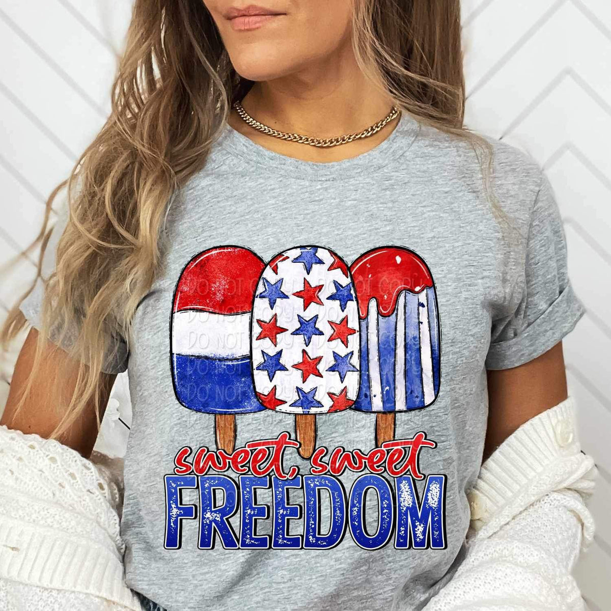 Sweet sweet freedom patriotic popsicles 26195 DTF transfer