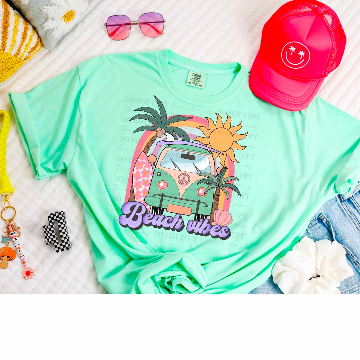 Beach vibes van (CITY) 36238 DTF transfer